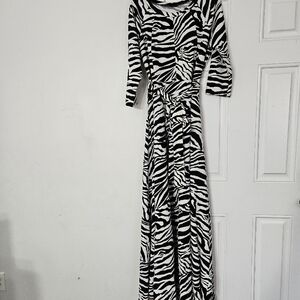Black and White Zebra Print Maxi Dress (only worn once)